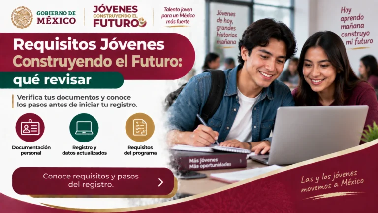 requisitos jóvenes construyendo el futuro: qué revisar
