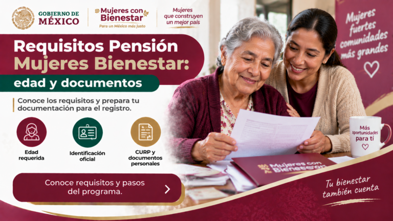 requisitos pensión mujeres bienestar