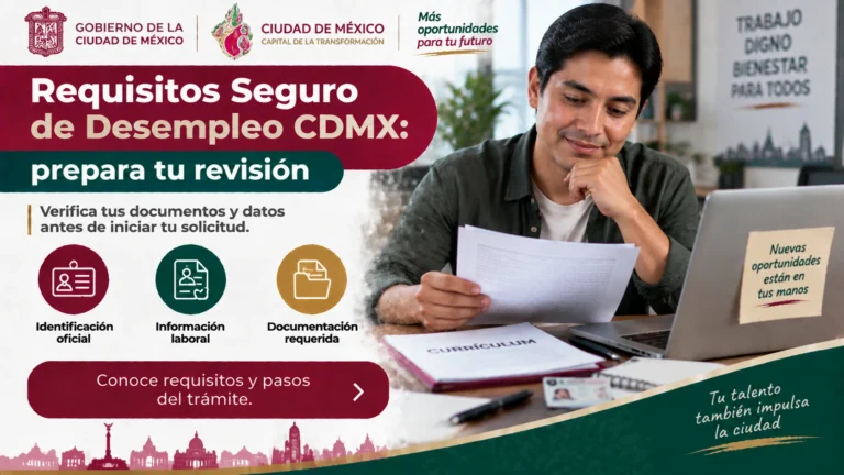 Requisitos seguro de desempleo cdmx: prepara tu revisión