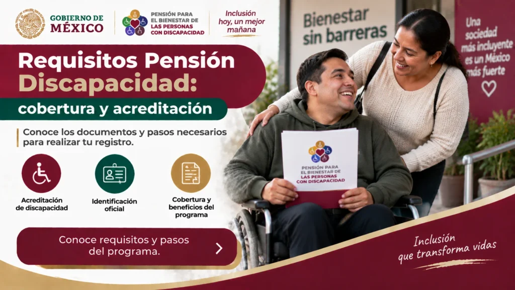 Requisitos pensión discapacidad: cobertura y acreditación