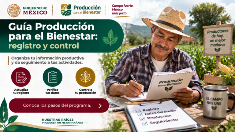 Guía producción para el bienestar: registro y control