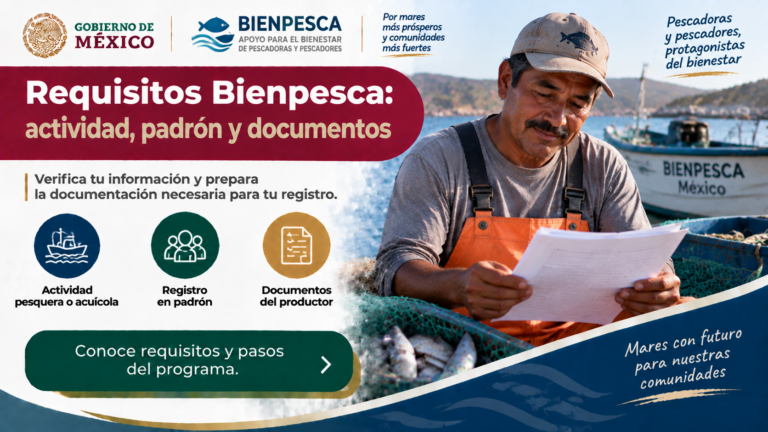 Requisitos bienpesca: actividad, padrón y documentos